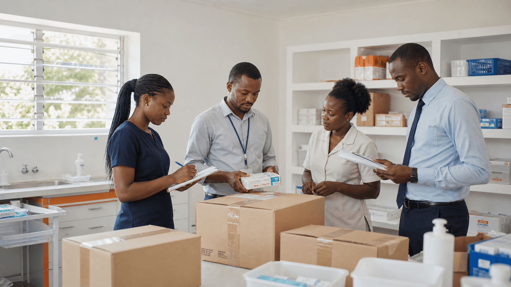 Medical supplies prepared for institutional delivery